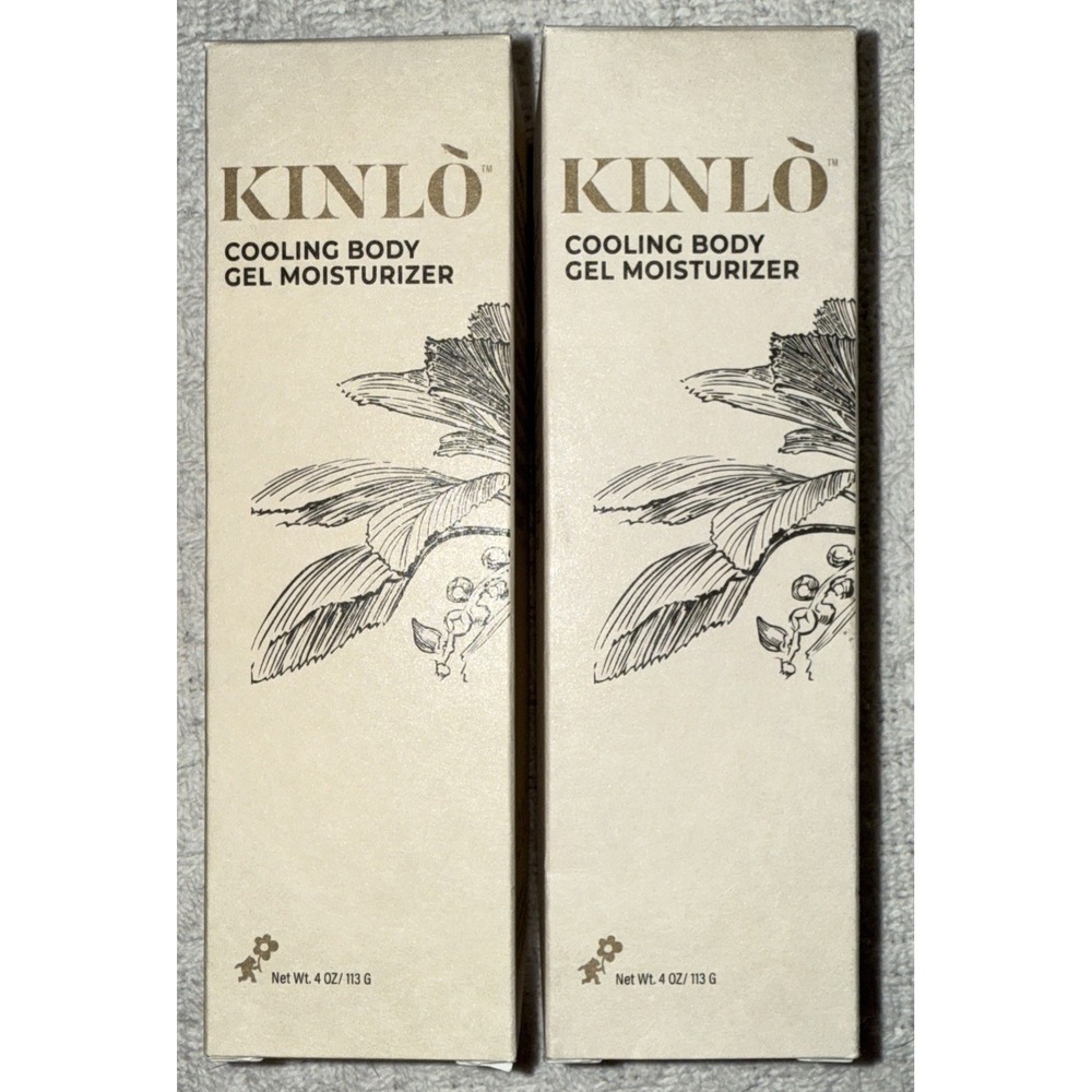 New Lot Of 2 KINLO Cooling Body Gel Moisturizer 4 Oz Ea After Sun Hydration